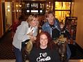 Angie, Michelle & Ruth riding the dogs in the Peabody Hotel